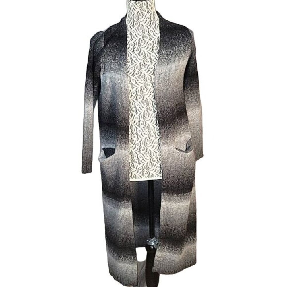 Joseph A. Gradient Open Front Long Cardigan S Acrylic/Polyester/Wool Blend Women
